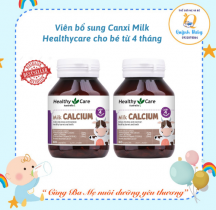 Milk Calcium Healthy Care 60 viên Úc, viên sữa canxi cho bé