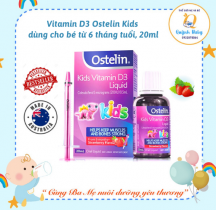 Ostelin Kids Vitamin D3 Liquid dùng cho bé từ 6 tháng tuổi 20ml
