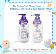Sữa dưỡng thể chống nắng Hatomugi SPF31 PA+++ Nhật Bản 250ml