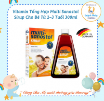 Vitamin Tổng Hợp Multi Sanostol Sirup Cho Bé Từ 1 – 3 Tuổi, 300g