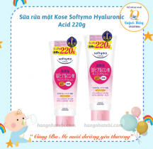 Sữa rửa mặt Kose Softymo Hyaluronic Acid 220g