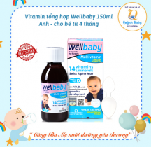 Siro Vitamin và khoáng chất cho trẻ Wellbaby Multi-Vitamin Liquid (150ml) Anh